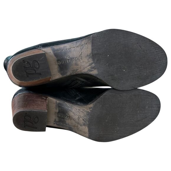 Paul Green Dexter Black Leather Chunky Stacked Heel Booties Size UK 6 US 8.5 - Picture 7 of 9